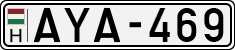 license plates of Hungary, Cars (1990)