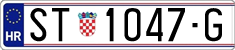 License plate of Croatia, Regular plates