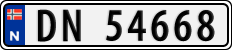 License plate of Norway, Cars