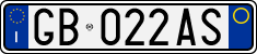 License plate of Italy, Cars (1994 year series)