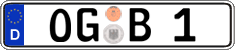 German license plate, Regular plates