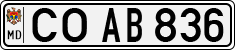 License plate of Moldova, Cars (1992)