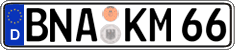 German license plate, Regular plates