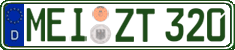 German license plate, Regular plates