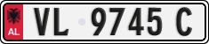 License plate of Albania, Cars (1993)