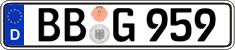 German license plate, Regular plates