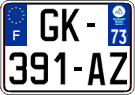 French license plate, SIV (ordinary)