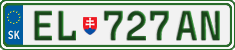 License plate of Slovakia, Electric vehicles