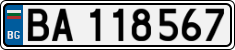 License plate of Bulgaria, Military