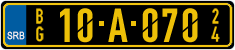 License plate of Serbia, Diplomatic