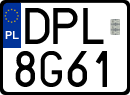 License plates of Poland, Special vehicles and motorcycles
