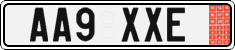 License plate of the Czech Republic, Export transit plates