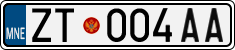License plate of Montenegro, Trailers
