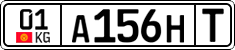 License plate of Kyrgyzstan, Transit plates