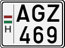 license plates of Hungary, Cars (1990)