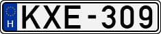 license plates of Hungary, Cars (1990)