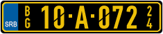 License plate of Serbia, Diplomatic