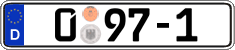 German license plate, Diplomatic