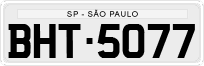License plate of Brazil, Private owners (1990)