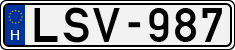 license plates of Hungary, Cars (1990)