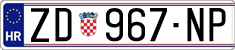 License plate of Croatia, Regular plates