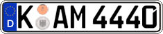 German license plate, Regular plates