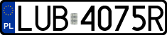 License plates of Poland, Regular car plates