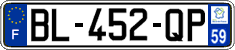 French license plate, SIV (ordinary)