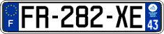 French license plate, SIV (ordinary)