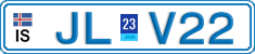 License plate of Iceland, Cars