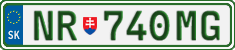 License plate of Slovakia, Electric vehicles