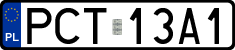 License plates of Poland, Regular car plates