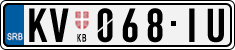 License plate of Serbia, Cars