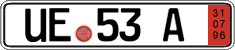 German license plate, Export transit plates