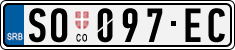 License plate of Serbia, Cars