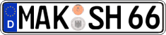 German license plate, Regular plates