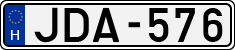 license plates of Hungary, Cars (1990)