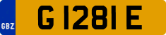 License plate of Gibraltar, Regular car plates (G 1234 A)