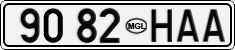 License plate of Mongolia, Cars