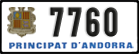 License plate of Andorra, Cars (1234(5))