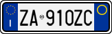 License plate of Italy, Cars (1994 year series)