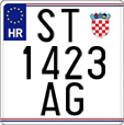 License plate of Croatia, Motorcycles