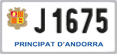 License plate of Andorra, Motorcycles (A 1234)