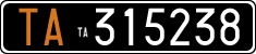 License plate of Italy, Cars (1927 year series)
