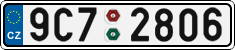 License plate of the Czech Republic, Cars (2001)
