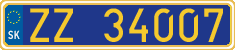 License plate of Slovakia, Diplomatic