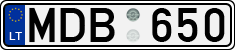 License plate of Lithuania, Cars