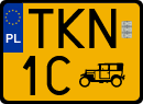 License plates of Poland, Oldtimers