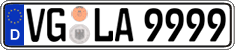 German license plate, Regular plates