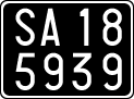 License plate of Italy, Cars (1927 year series)